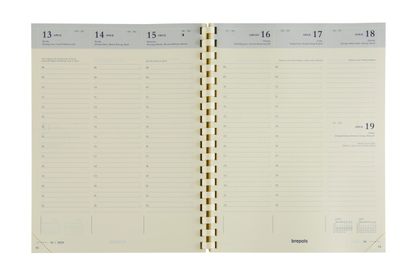 BREPOLS Agenda Timing Ersatz 2025 26.3.0075 1W/2S chamois 17.1x22cm