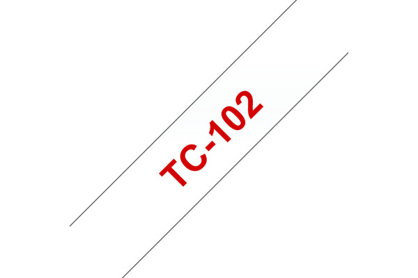 PTOUCH Band, laminiert rot/klar TC-102 PT-3000 12 mm