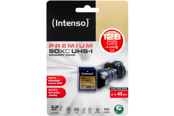 INTENSO Micro SDXC Card PREMIUM 128GB 3423491 with adapter, UHS-I
