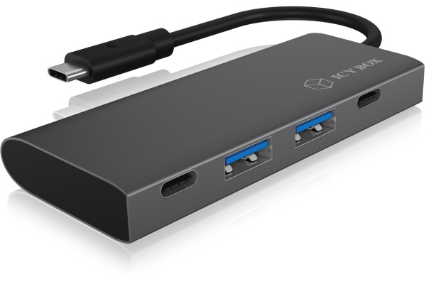 ICY BOX USB-C zu 2x USB-A & C Hub IBHUB1428 USB 3.1 G2, 13cm Kabel