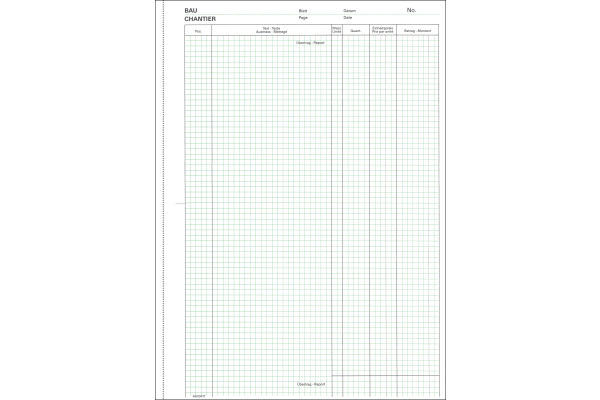 FAVORIT Devis Ausmassbuch D/F A4 2078 OK weiss 50x2 Blatt