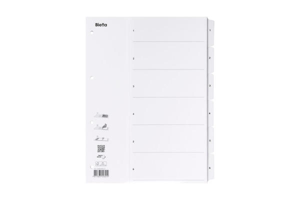 BIELLA Kartonregister SmartIndex A4 46940601U weiss 1-6