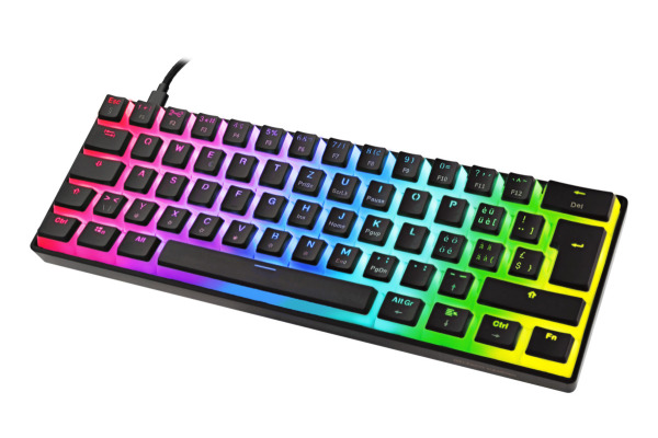 DELTACO TKL Gaming Keyboard v2 RGB GAM075V2C Hot-Swap,CH-Layout,Black