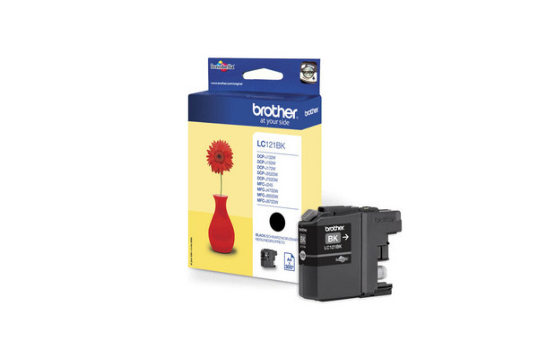 BROTHER Tintenpatrone schwarz LC-121BK DCP-J132 300 Seiten