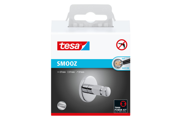 TESA Smooz Handtuchhaken 403180000 chrome, selbstklebend