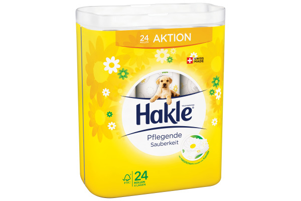 HAKLE Toilettenpapier Kamille 4410806 24 Rollen, 4-lagig