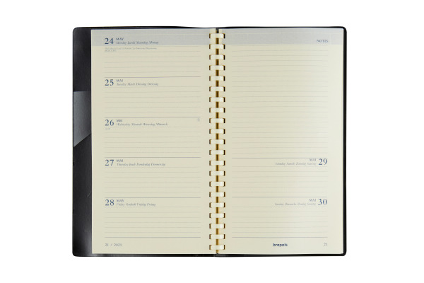 BREPOLS Agenda Notaplan Ersatz 2025 26.3.0166 1W/2S chamois 9x16cm