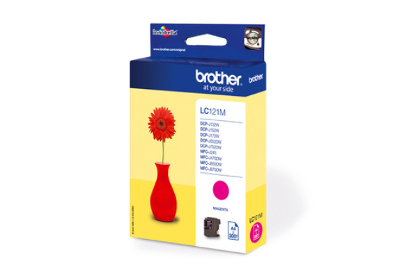 BROTHER Tintenpatrone magenta LC-121M DCP-J132 300 Seiten