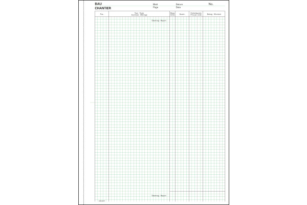 FAVORIT Devis Ausmassbuch D/F A4 2078 OK weiss 50x2 Blatt