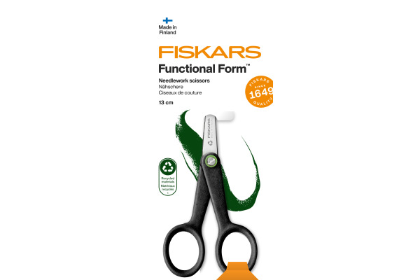 FISKARS Handarbeitschere 13cm 1074541 schwarz, Rechts- + Linkshänder