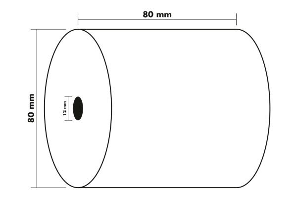 EXACOMPTA Rolle Thermo Papier 5Stk. 43828E 80x70mmx72m für Kasse