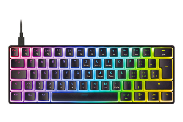 DELTACO TKL Gaming Keyboard v2 RGB GAM075V2C Hot-Swap,CH-Layout,Black