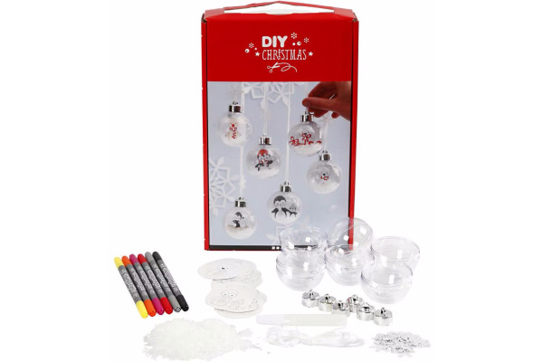 CREATIVCO Bastelset Deko Kugeln 813425 transparent, Set für 6 Stück