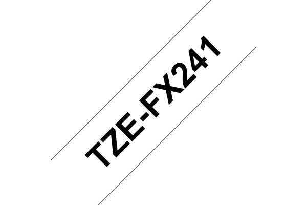 PTOUCH Flexitape lamin. schwarz/weiss TZe-FX241 zu PT-550 18 mm