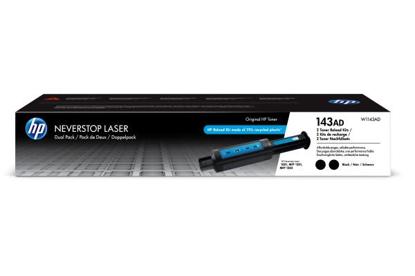 HP Toner Nachfüllset 143A schwarz W1143AD 1001n/1201n/1202nw 2 Stück