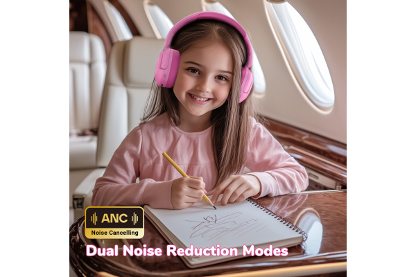 ICLEVER Headphones Kids BT ANC C022102N2 80 dB, 60h pink