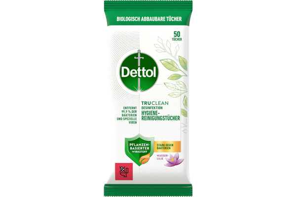 DETTOL Hygiene Reinigungstücher 3238149 Wasserlilie 50 Stück