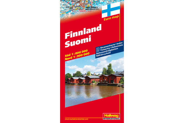HALLWAG Strassenkarte 382830935 Finnland 1:800'000