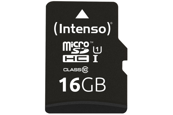 INTENSO Micro SDHC Card PREMIUM 16GB 3423470 with adapter, UHS-I