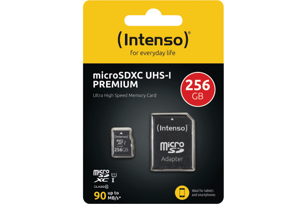 INTENSO Micro SD Secure Digital Cards 3423492 SD Adapter 256GB