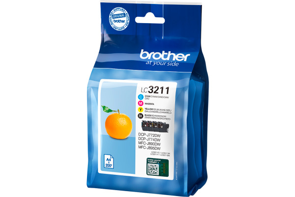 BROTHER Valuepack Tinte CMYBK LC-3211V DCP-J774DWW 200 Seiten