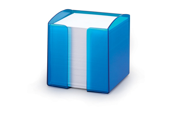 DURABLE Zettelbox Trend 10x10cm 701682540 blau-transp.
