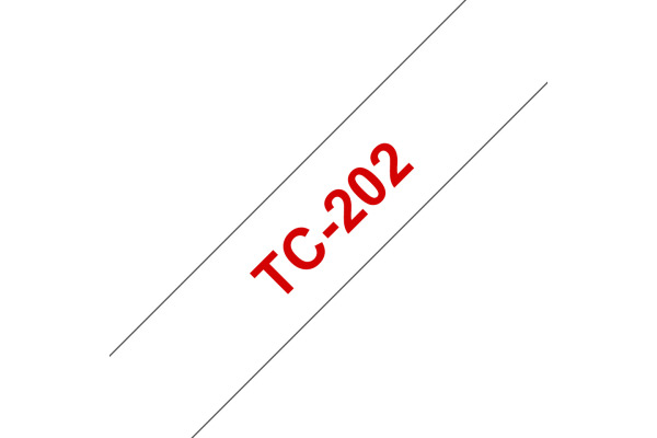 PTOUCH Band, laminiert rot/weiss TC-202 PT-3000 12 mm