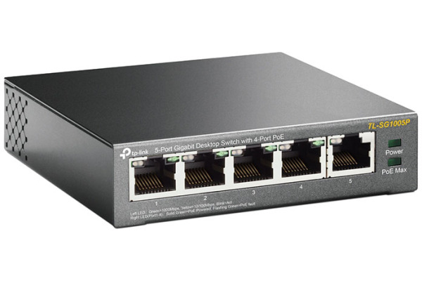 TP-LINK 5-Port Gigabit Desktop Switch TLSG1005P with 1-Port PoE++