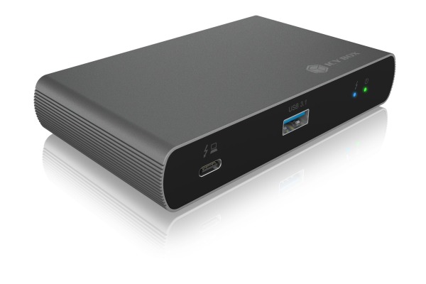 ICY BOX 4 Port Hub Thunderbolt4 Type-C IBHUB801 85W PD Silicon Alu.Black